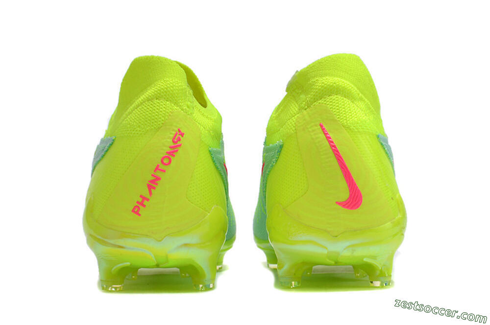 Nike Phantom GX Elite FG Low-Tops Soccer Cleats - Green/Yellow/Red 6
