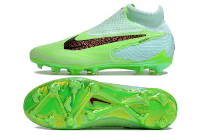 Nike Phantom GX Elite FG High-Tops Soccer Cleats - Green/Brown/Black