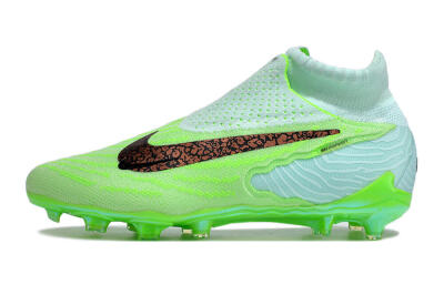 Nike Phantom GX Elite FG High-Tops Soccer Cleats - Green/Brown/Black