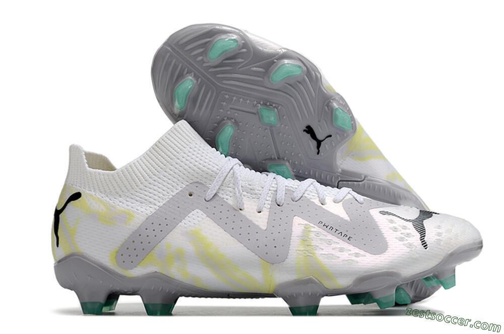 Puma Future Ultimate FG Low-Tops Soccer Cleats - White/Black 0