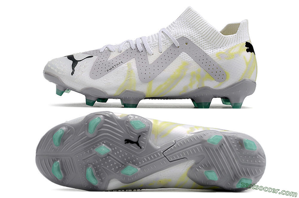 Puma Future Ultimate FG Low-Tops Soccer Cleats - White/Black 1