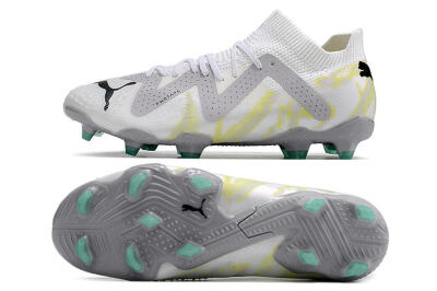 Puma Future Ultimate FG Low-Tops Soccer Cleats - White/Black