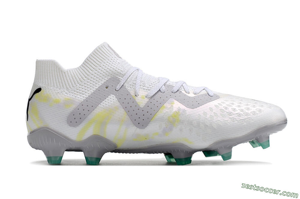 Puma Future Ultimate FG Low-Tops Soccer Cleats - White/Black 4