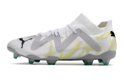 Puma Future Ultimate FG Low-Tops Soccer Cleats - White/Black