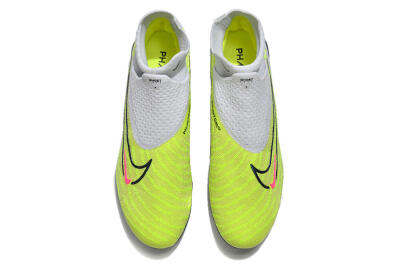 Nike Phantom GX Elite FG High-Tops Soccer Cleats - Grey/Green/Pink