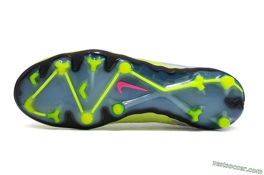 Nike Phantom GX Elite FG High-Tops Soccer Cleats - Grey/Green/Pink 7