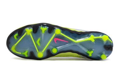 Nike Phantom GX Elite FG High-Tops Soccer Cleats - Grey/Green/Pink