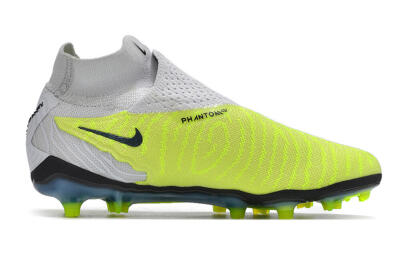 Nike Phantom GX Elite FG High-Tops Soccer Cleats - Grey/Green/Pink