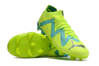 Puma Future Ultimate FG Low-Tops Soccer Cleats - Green/Blue/Black