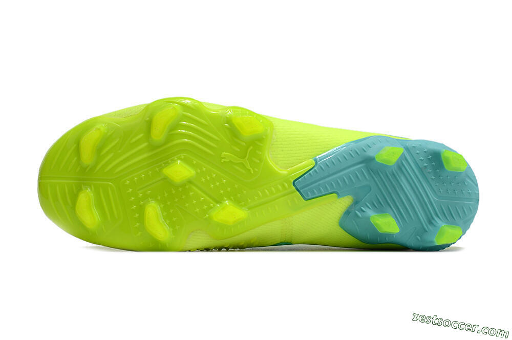 Puma Future Ultimate FG Low-Tops Soccer Cleats - Green/Blue/Black 7