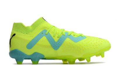 Puma Future Ultimate FG Low-Tops Soccer Cleats - Green/Blue/Black