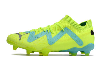 Puma Future Ultimate FG Low-Tops Soccer Cleats - Green/Blue/Black