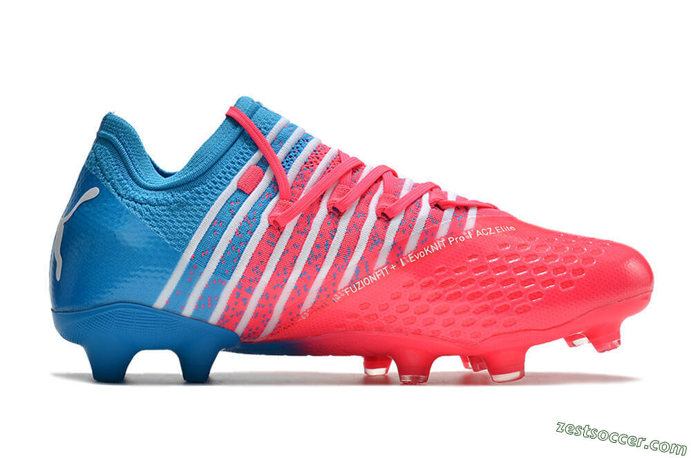 Puma Future Z 1.3 Instinct FG Low-Tops Soccer Cleats - Pink/Blue 4
