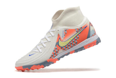 Nike Phantom Luna 2 Elite TF High-Tops Soccer Shoes - White/Pink/Yellow