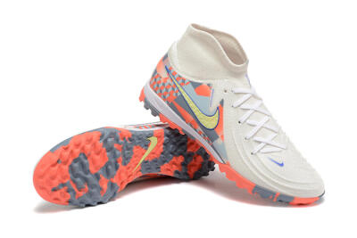 Nike Phantom Luna 2 Elite TF High-Tops Soccer Shoes - White/Pink/Yellow