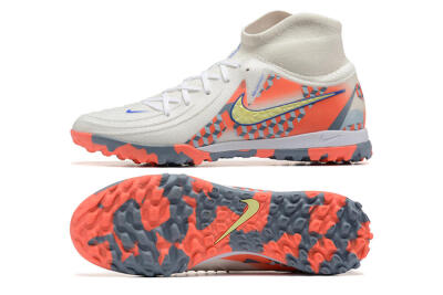 Nike Phantom Luna 2 Elite TF High-Tops Soccer Shoes - White/Pink/Yellow