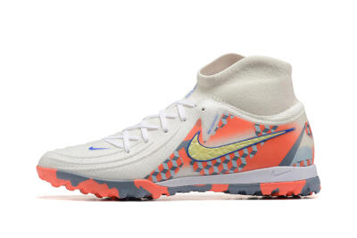 Nike Phantom Luna 2 Elite TF High-Tops Soccer Shoes - White/Pink/Yellow