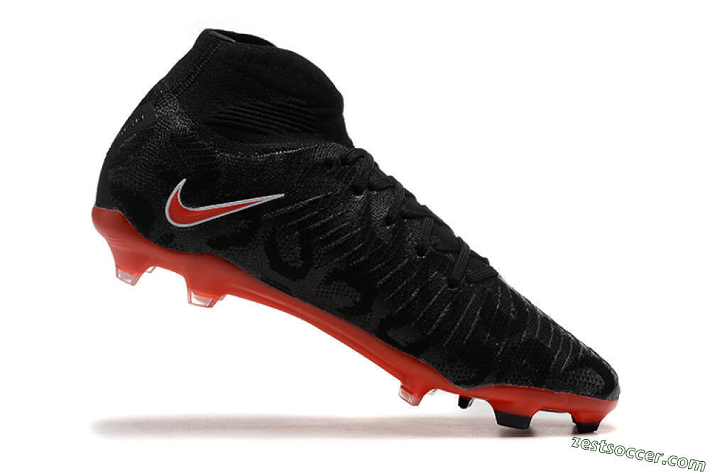 Nike Phantom Luna Elite UN FG High-Tops Soccer Cleats - Black/White/Red 8