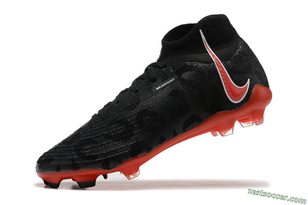 Nike Phantom Luna Elite UN FG High-Tops Soccer Cleats - Black/White/Red 9
