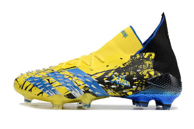 Adidas Predator Freak.1 Marvel FG High-Tops Soccer Cleats - Yellow/Blue/Black