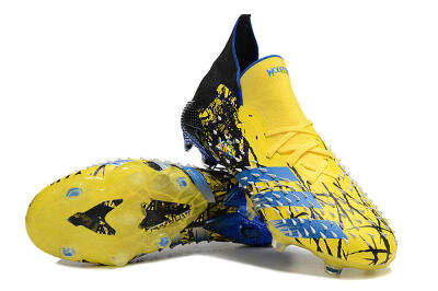 Adidas Predator Freak.1 Marvel FG High-Tops Soccer Cleats - Yellow/Blue/Black