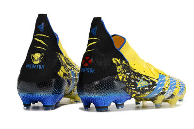 Adidas Predator Freak.1 Marvel FG High-Tops Soccer Cleats - Yellow/Blue/Black
