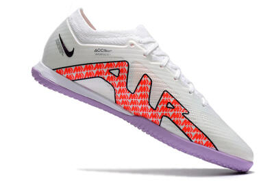 Nike Air Zoom Mercurial Vapor 15 Elite IC Low-Tops Soccer Shoes - White/Red/Black