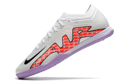 Nike Air Zoom Mercurial Vapor 15 Elite IC Low-Tops Soccer Shoes - White/Red/Black