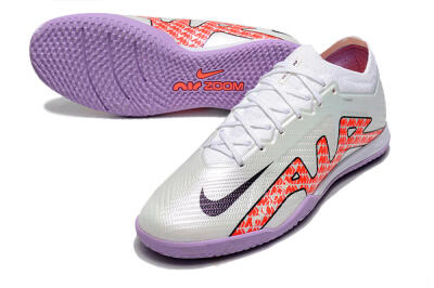 Nike Air Zoom Mercurial Vapor 15 Elite IC Low-Tops Soccer Shoes - White/Red/Black