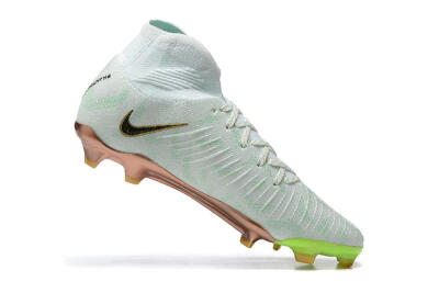 Nike Phantom Luna Elite United Golden Pack FG High-Tops Soccer Cleats - Jade/Black/Gold