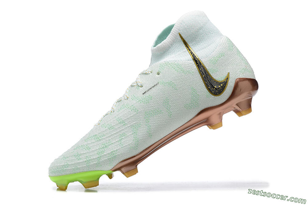 Nike Phantom Luna Elite United Golden Pack FG High-Tops Soccer Cleats - Jade/Black/Gold 7