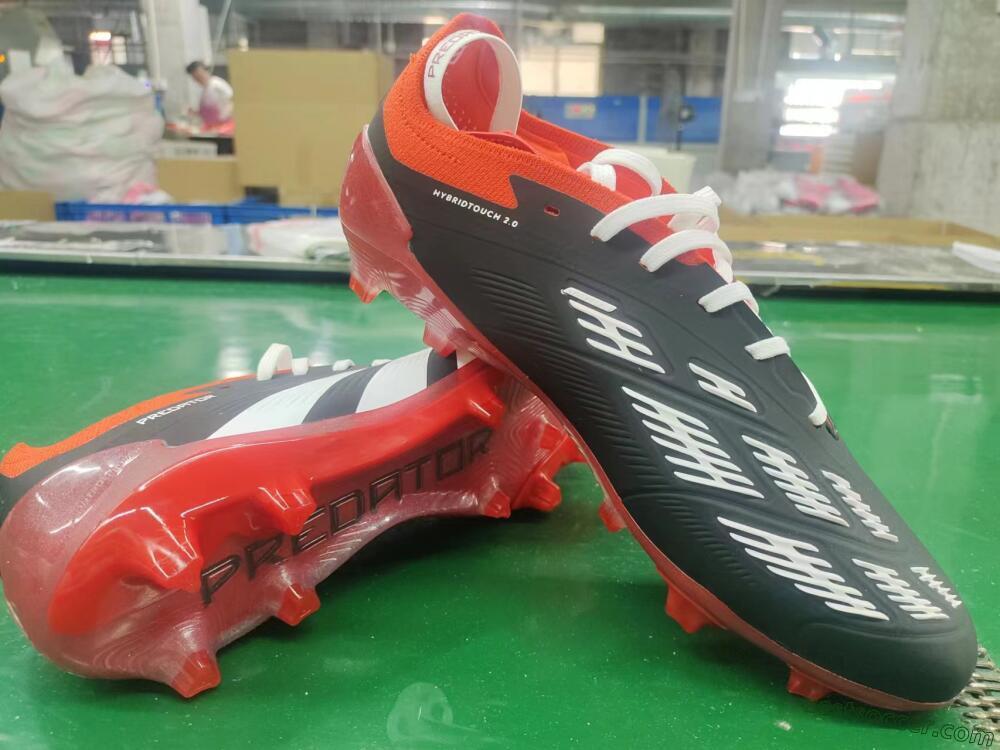 Adidas Predator Elite Foldover Tongue FG Low-Tops Soccer Cleats - Black/White/Red