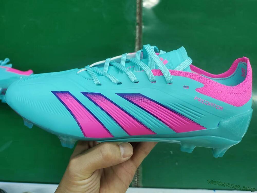 Adidas Predator Accuracy FG Low-Tops Soccer Cleats - Jade/Pink/Purple