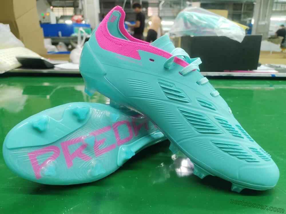 Adidas Predator Accuracy FG Low-Tops Soccer Cleats - Jade/Pink/Purple