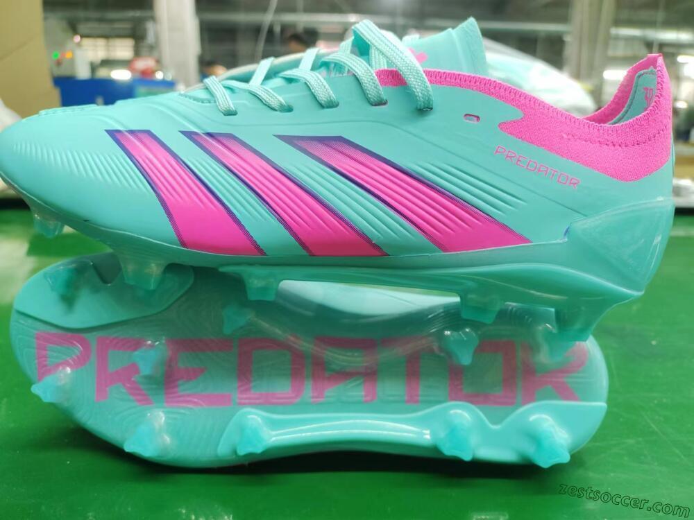 Adidas Predator Accuracy FG Low-Tops Soccer Cleats - Jade/Pink/Purple