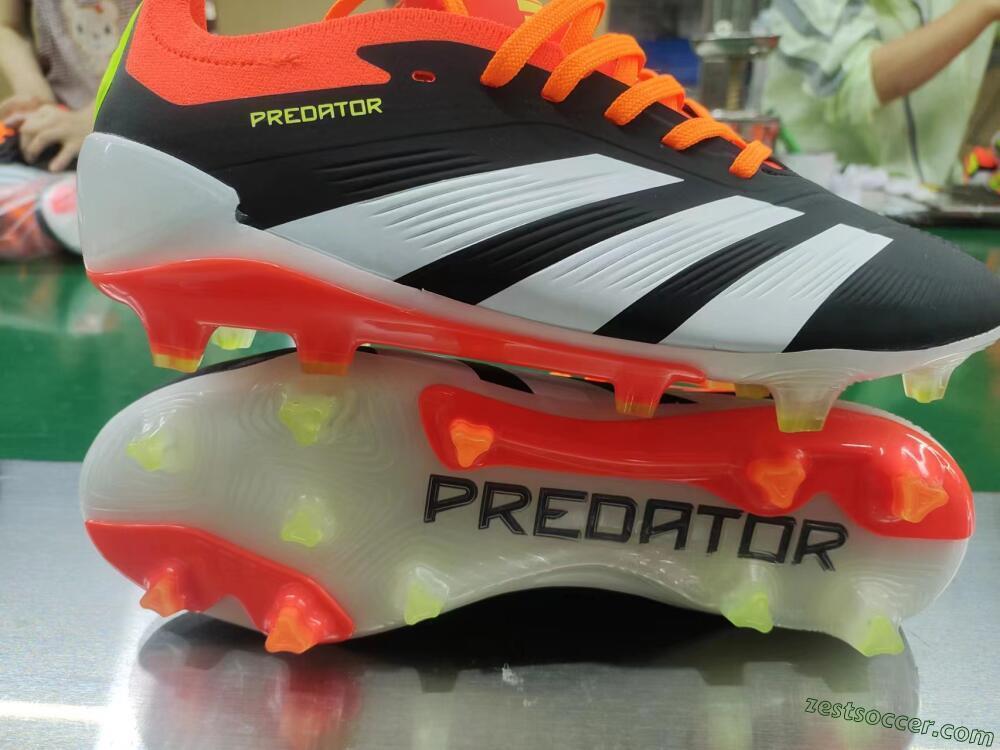 Adidas Predator Elite FG Low-Tops Soccer Cleats - Black/White/Pink