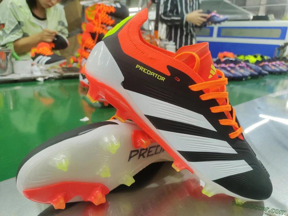 Adidas Predator Elite FG Low-Tops Soccer Cleats - Black/White/Pink