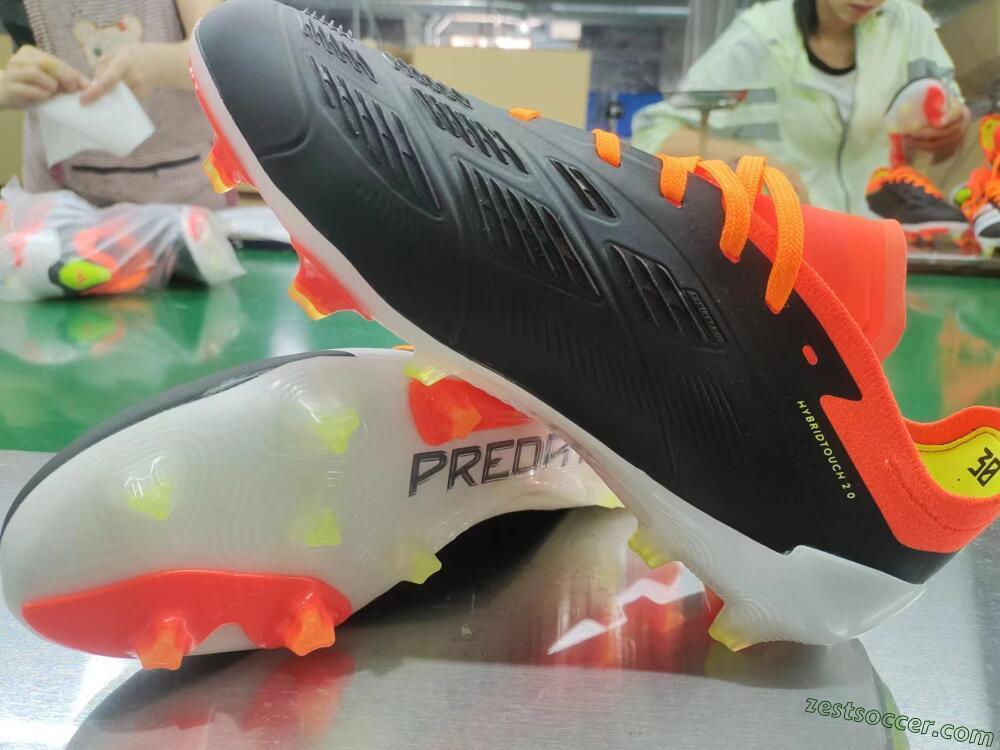 Adidas Predator Elite FG Low-Tops Soccer Cleats - Black/White/Pink