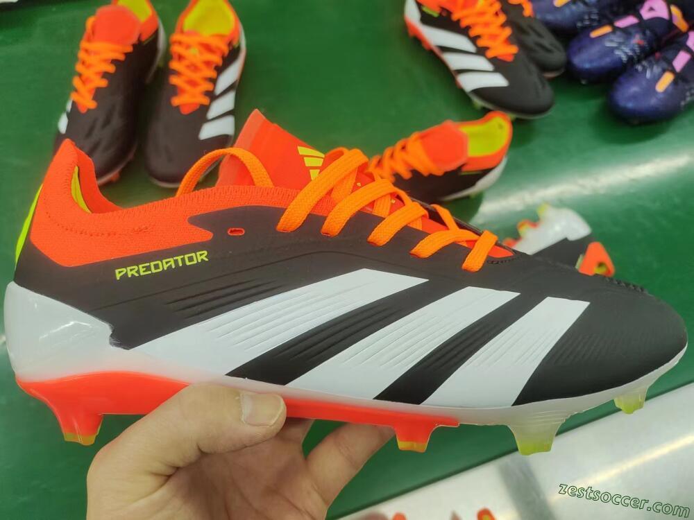 Adidas Predator Elite FG Low-Tops Soccer Cleats - Black/White/Pink