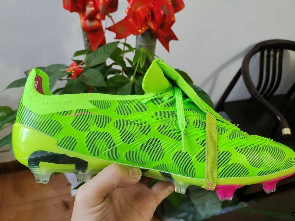 Adidas Predator Elite Foldover Tongue FG Low-Tops Soccer Cleats - Green/Pink/Purple/Yellow