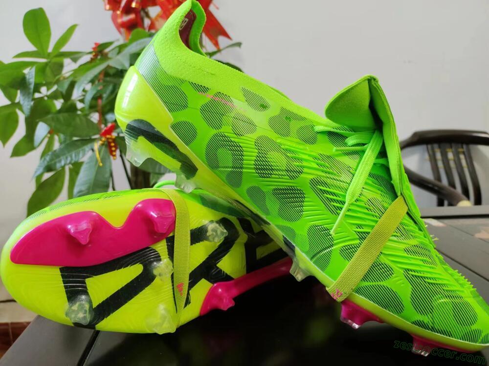 Adidas Predator Elite Foldover Tongue FG Low-Tops Soccer Cleats - Green/Pink/Purple/Yellow