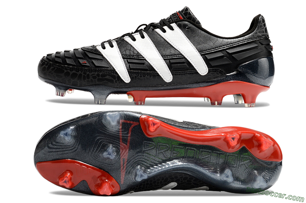 Adidas Predator Accelerator 94 FG Low-Tops Soccer Cleats - Black/White/Red 1
