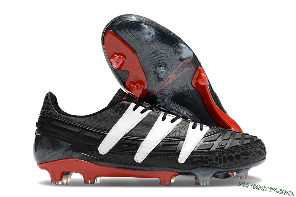 Adidas Predator Accelerator 94 FG Low-Tops Soccer Cleats - Black/White/Red 0
