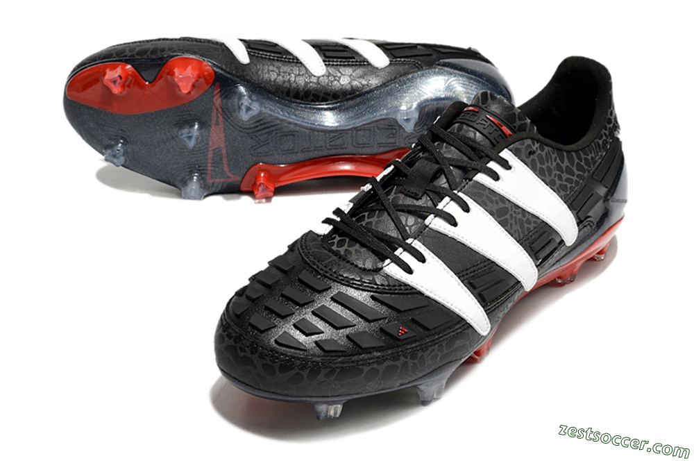 Adidas Predator Accelerator 94 FG Low-Tops Soccer Cleats - Black/White/Red 3