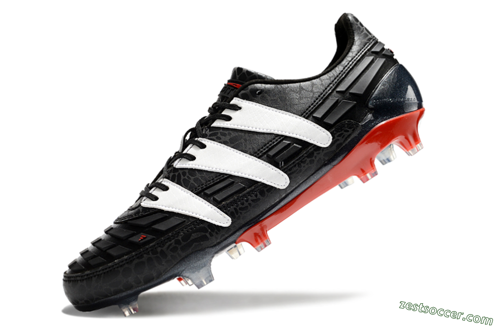 Adidas Predator Accelerator 94 FG Low-Tops Soccer Cleats - Black/White/Red 5