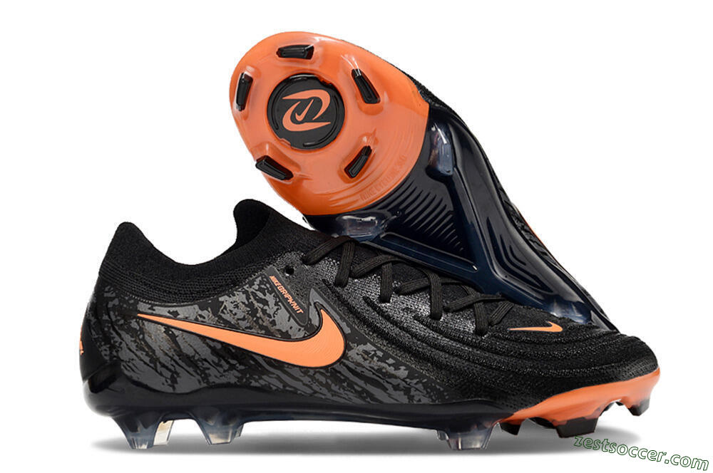 Nike Phantom Luna Elite NU FG Low-Tops Soccer Cleats - Black/Grey/Orange 0