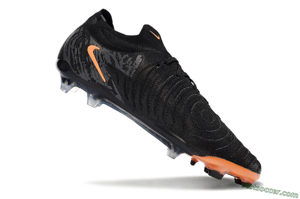 Nike Phantom Luna Elite NU FG Low-Tops Soccer Cleats - Black/Grey/Orange 4