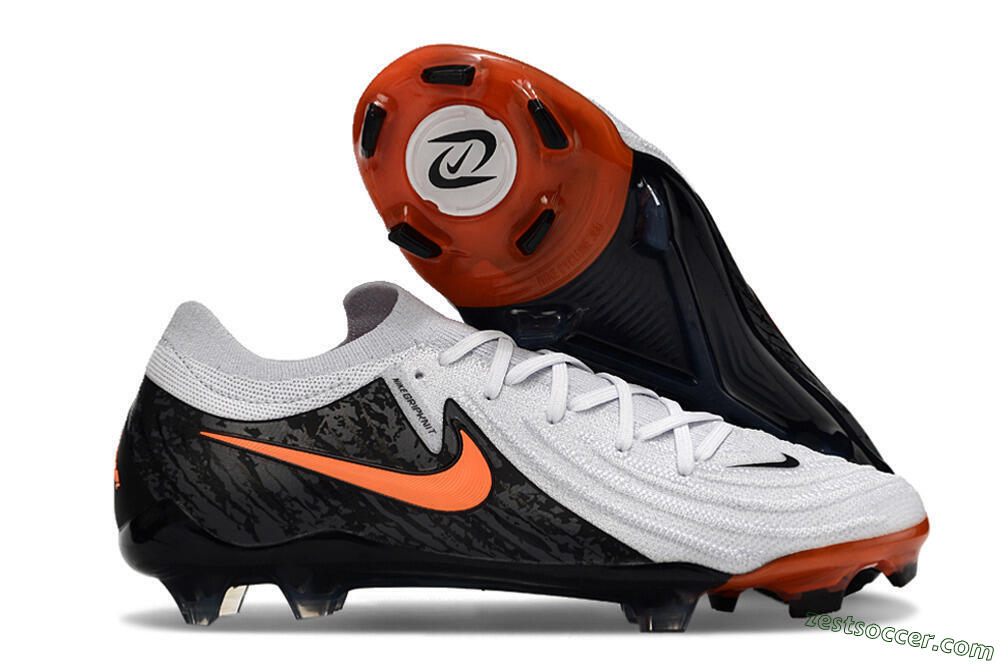 Nike Phantom Luna Elite NU FG Low-Tops Soccer Cleats - White/Black/Red 0