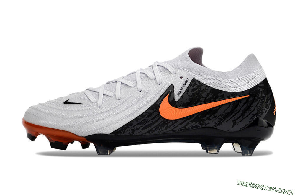 Nike Phantom Luna Elite NU FG Low-Tops Soccer Cleats - White/Black/Red 2