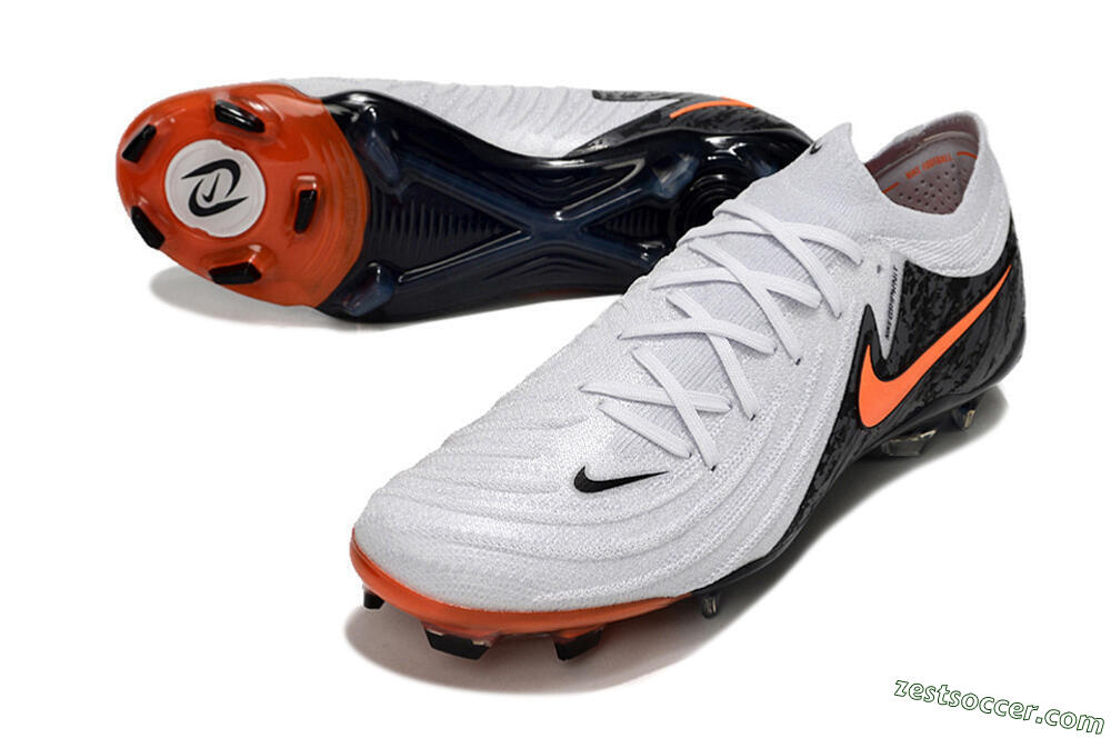 Nike Phantom Luna Elite NU FG Low-Tops Soccer Cleats - White/Black/Red 3